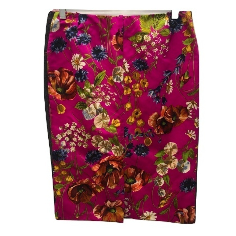 D&G Denim Front Floral Back Skirt, Size S/M